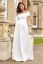 Preview: Long Maternity Bridal Dress with Submarine Neckline