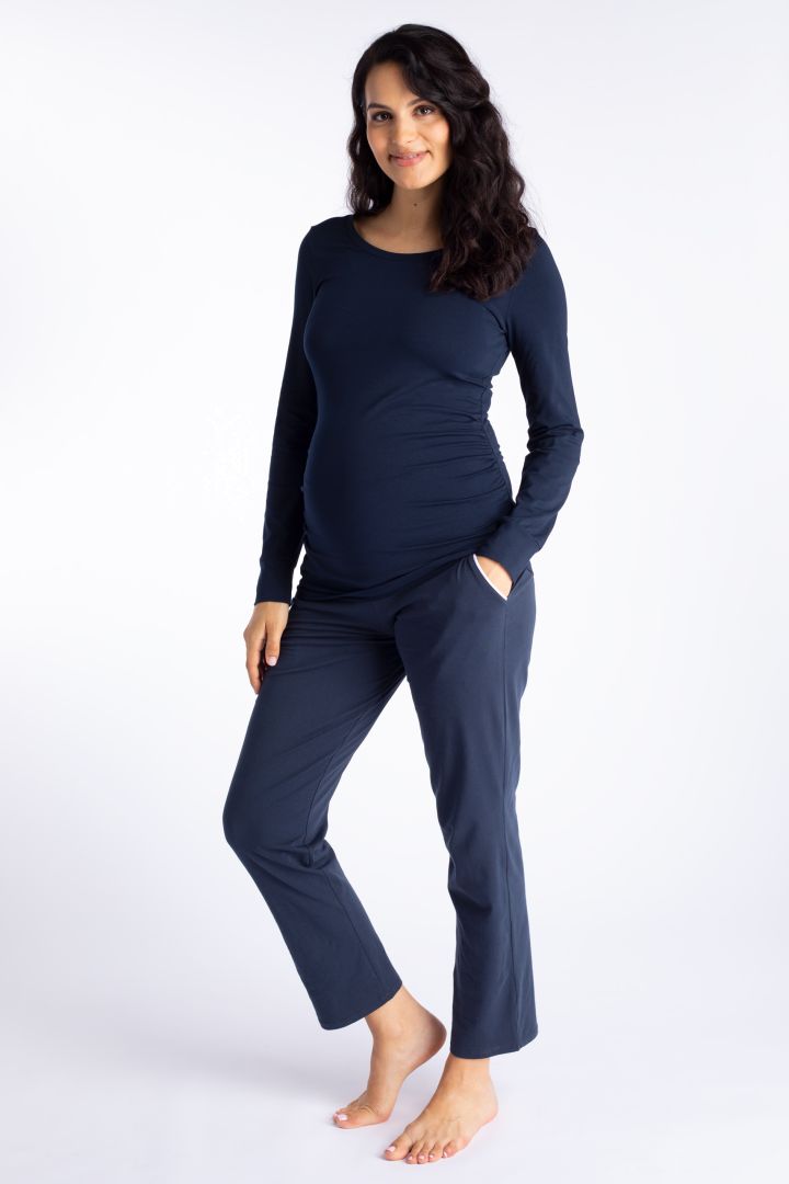 Umstandsshirt aus Bio-Baumwolle navy