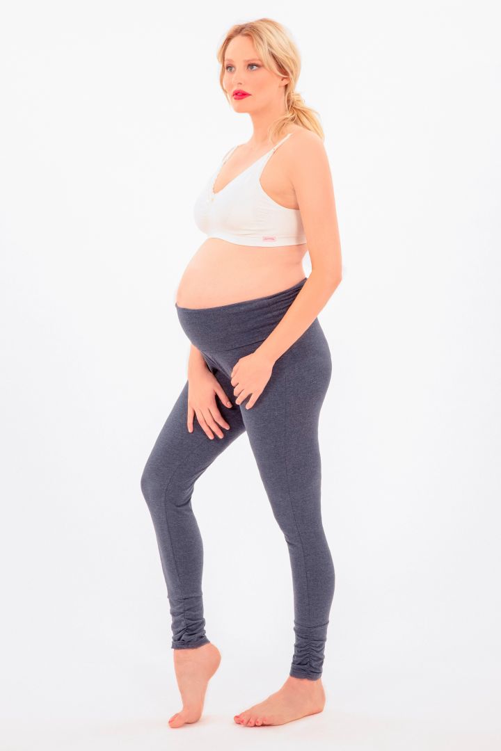 Lounge- und Pyjama Leggings blau melange