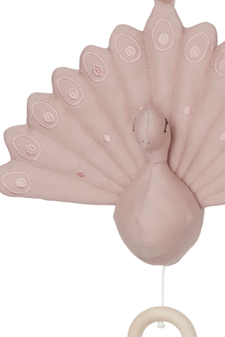 Organic Spieluhr Pfau rosa