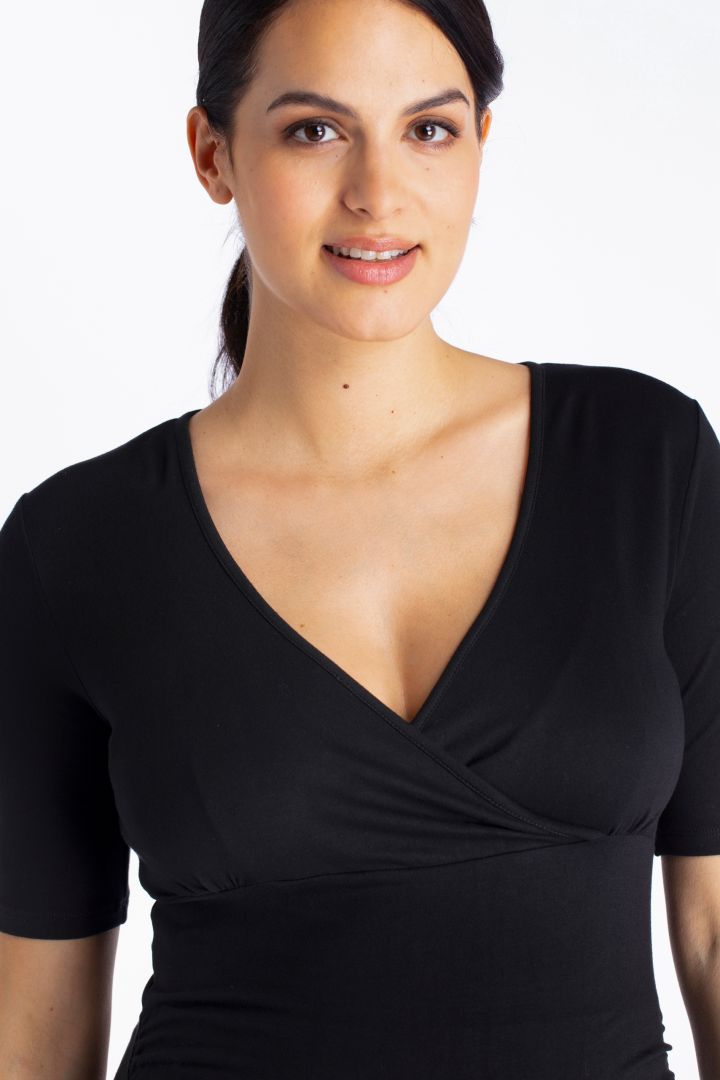 Eco Viskose Umstands- und Stillshirt schwarz