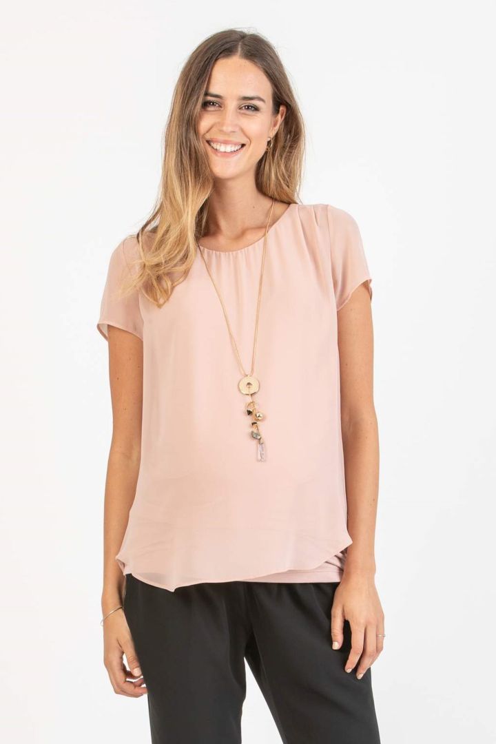 Zweilagige Umstandsbluse aus Chiffon