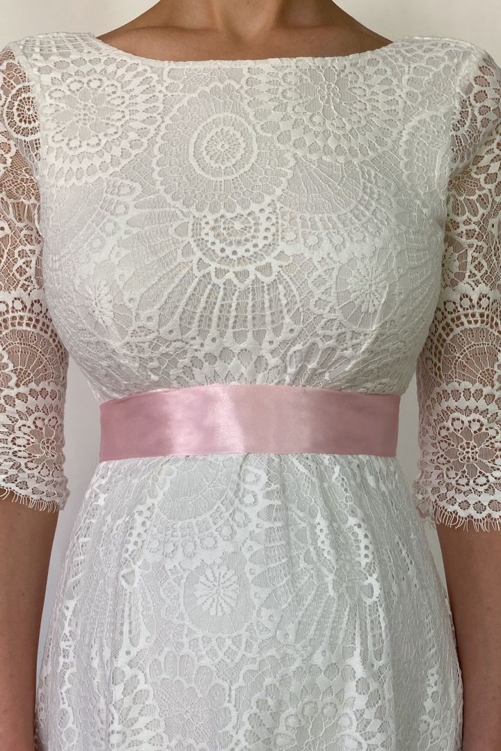 Satin Sash baby pink