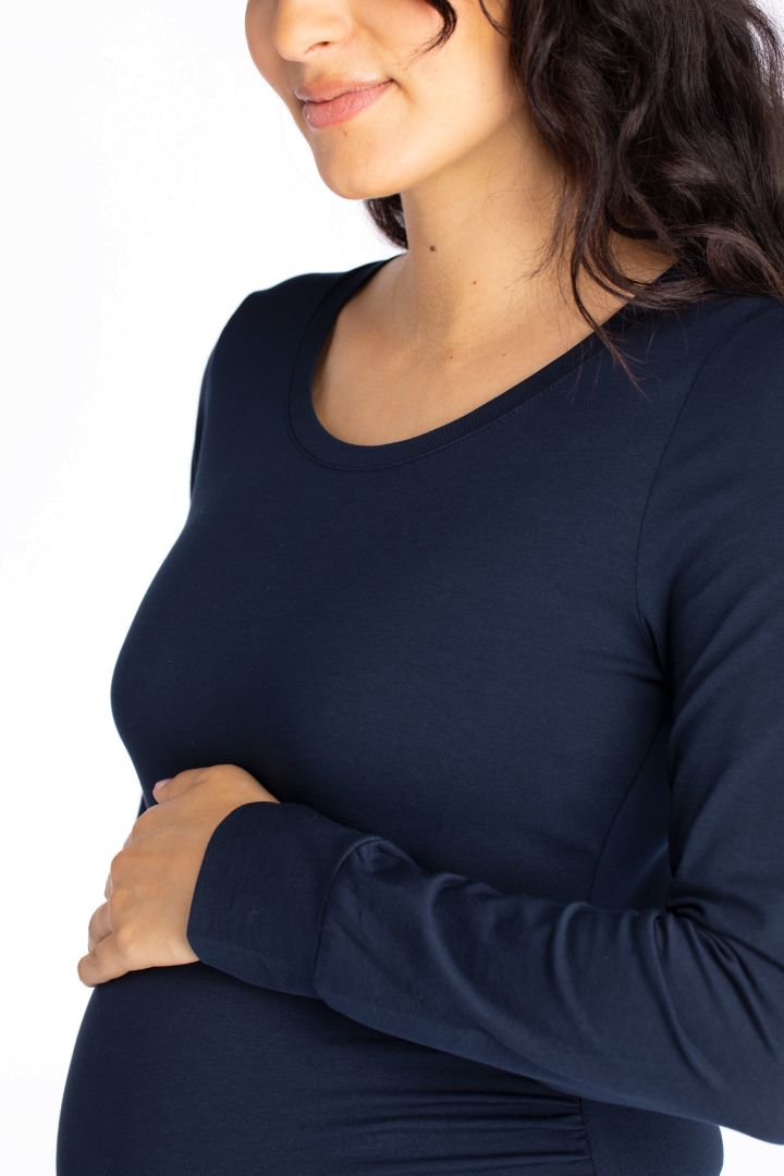 Umstandsshirt aus Bio-Baumwolle navy