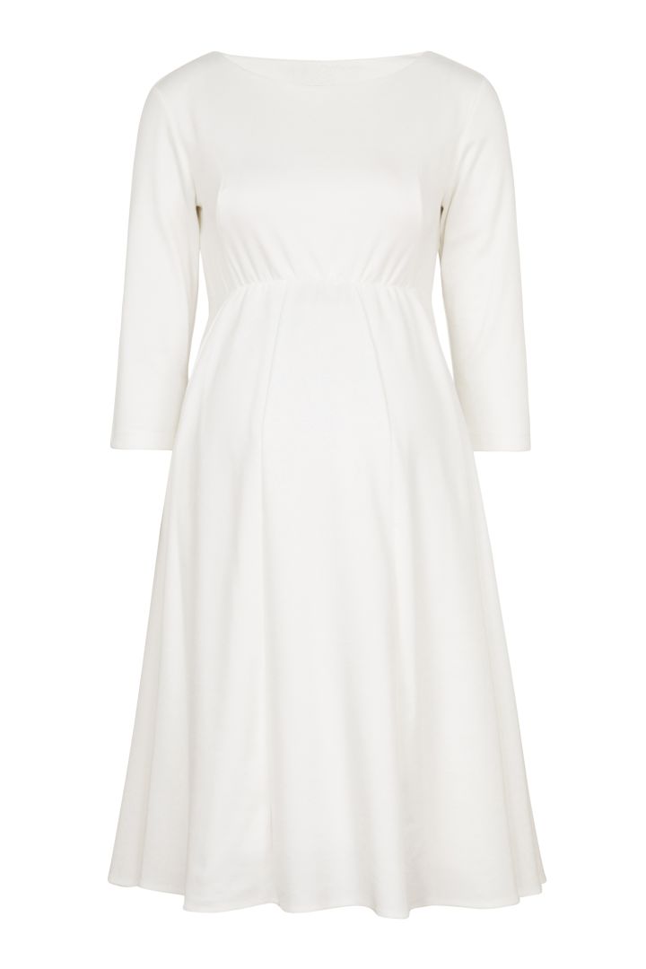 Umstandsbrautkleid mit U-Boot-Ausschnitt