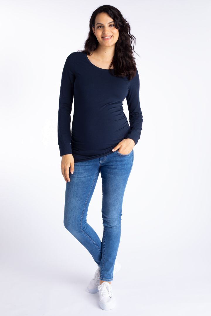 Umstandsshirt aus Bio-Baumwolle navy