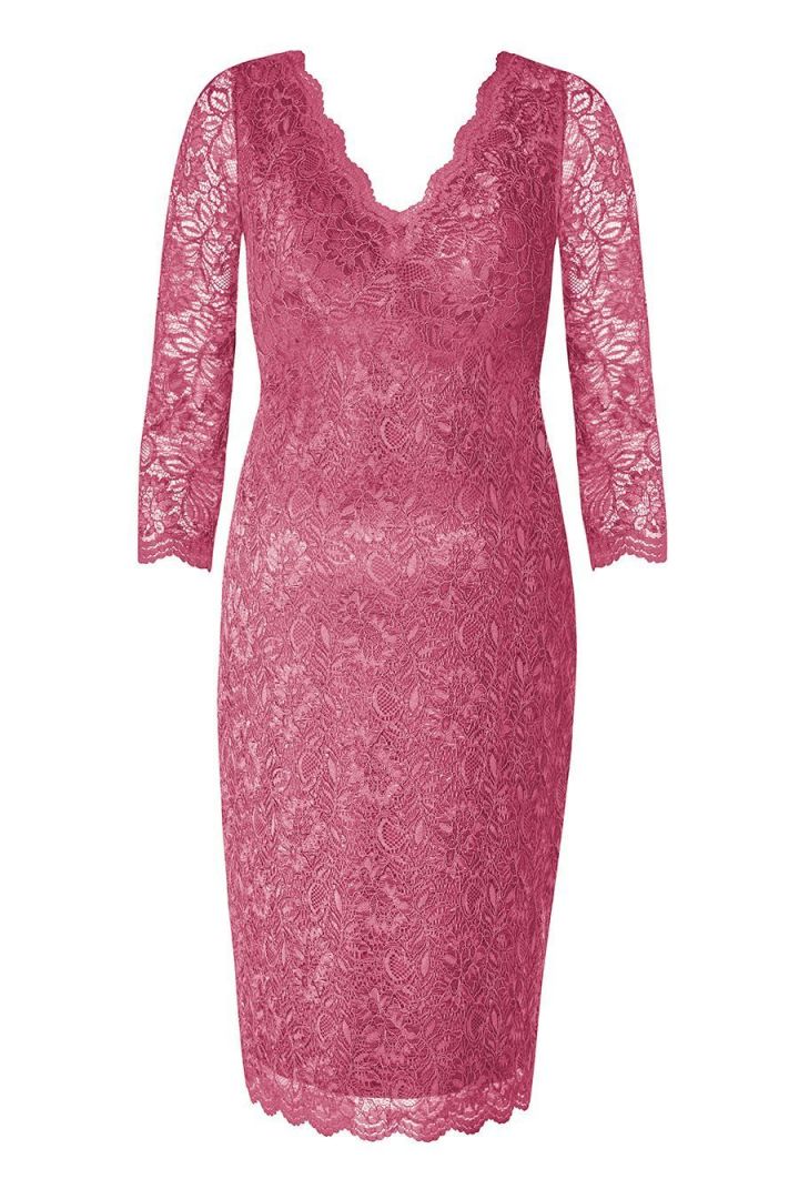 Umstandskleid aus Spitze altrosa