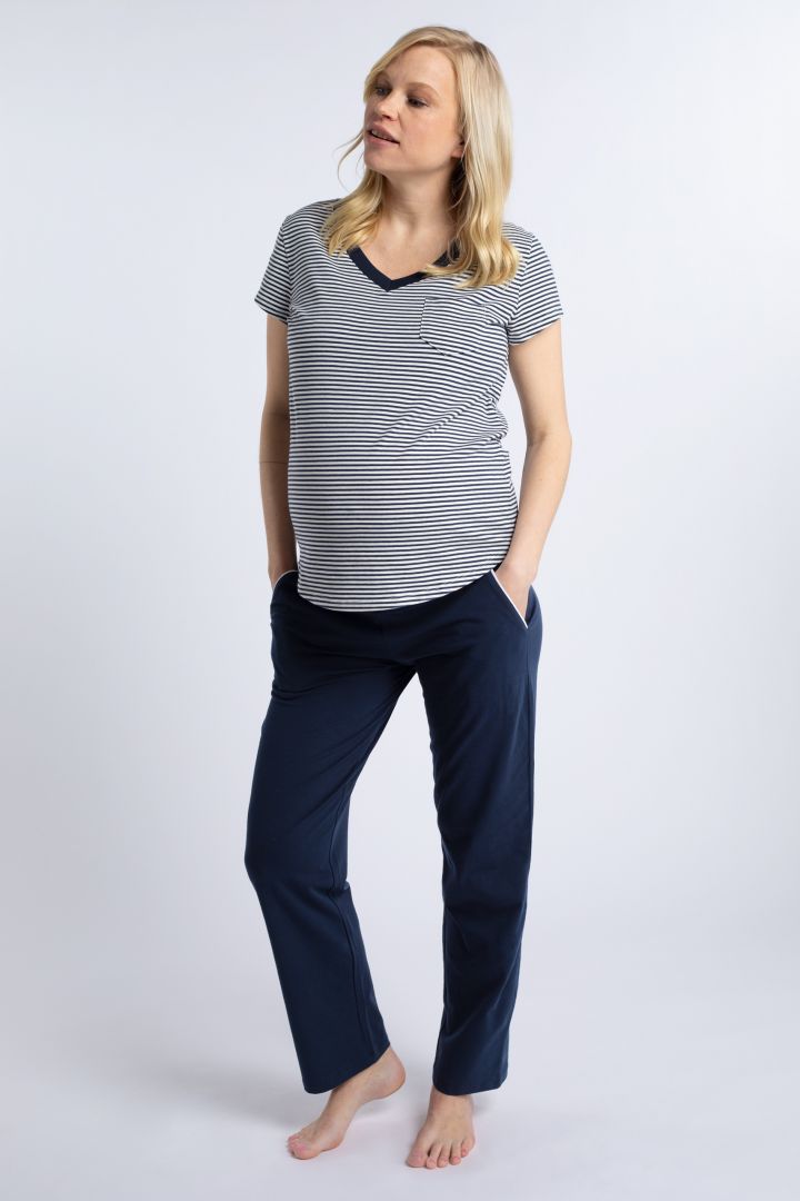 Lounge und Pyjama Umstandshose aus Bio-Baumwolle