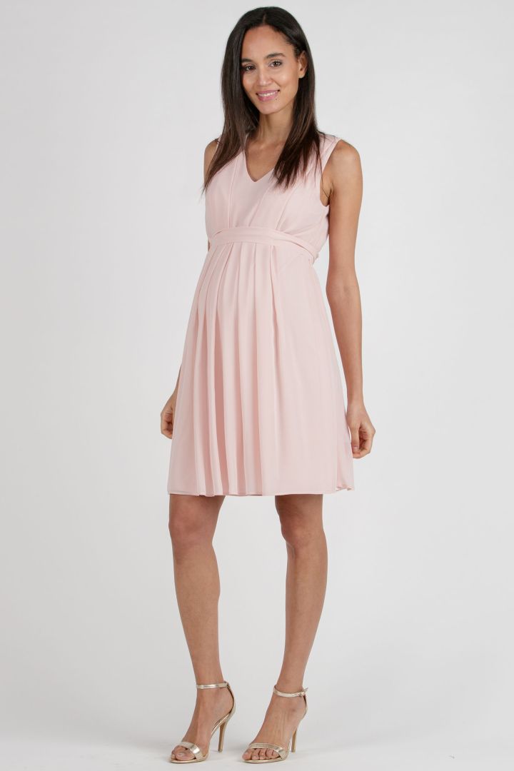 Chiffon Umstands- und Stillkleid rosa
