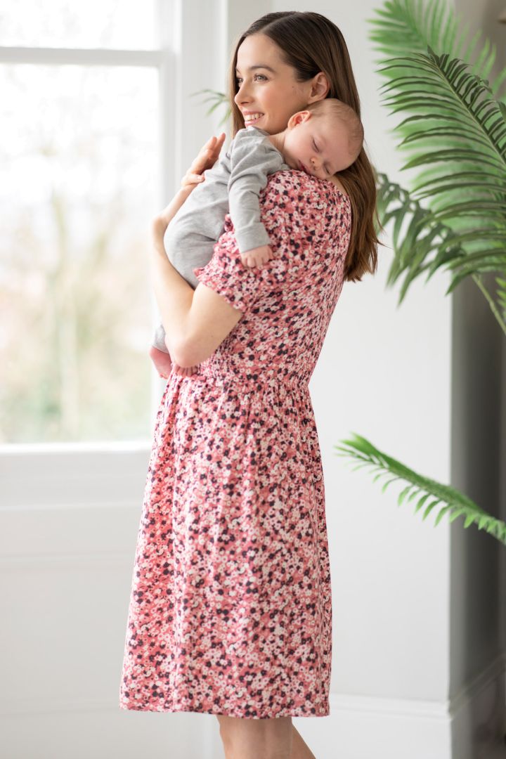 Maternity and Nursing Dress with Smock Insert