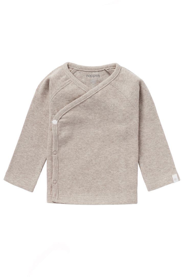 Organic Baby Wickelshirt taupe