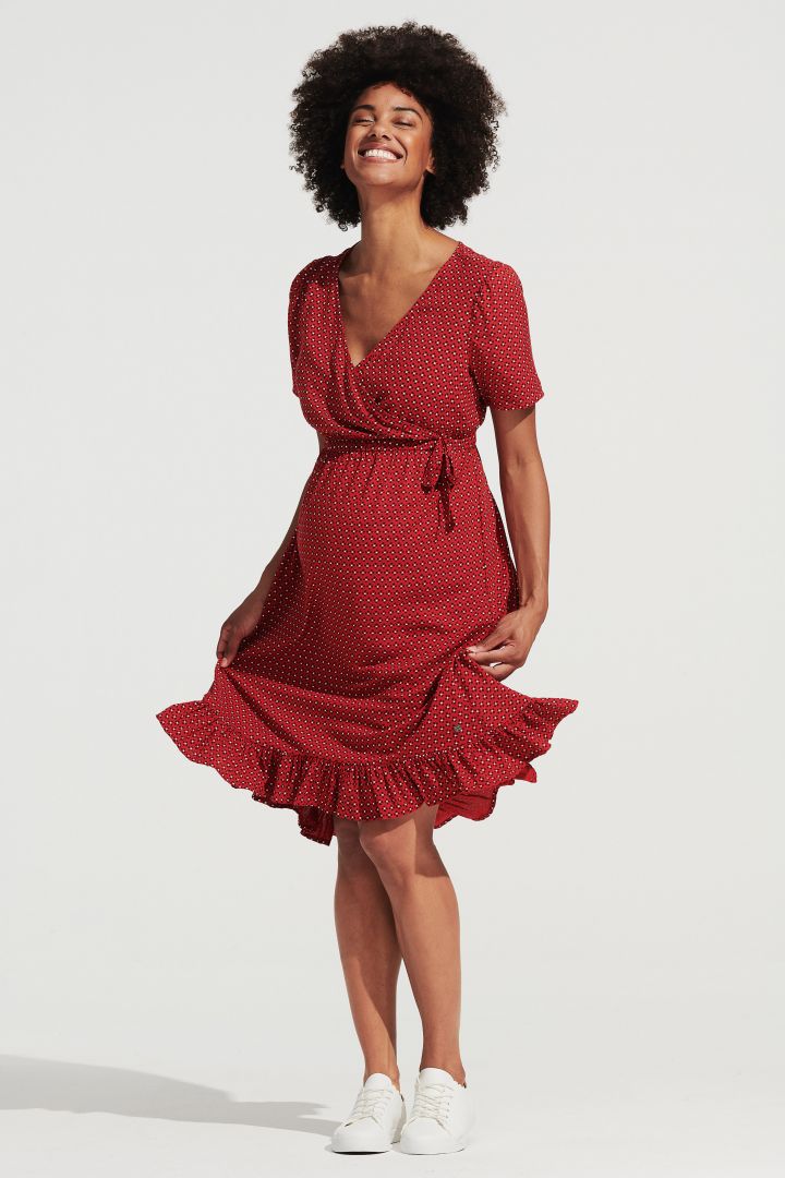 Umstands- und Stillkleid mit Volant