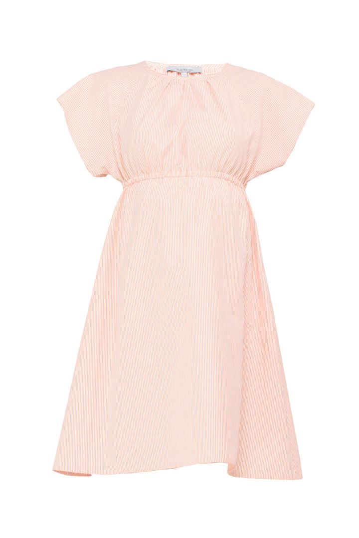 Umstandskleid mit Rundhalsausschnitt orange