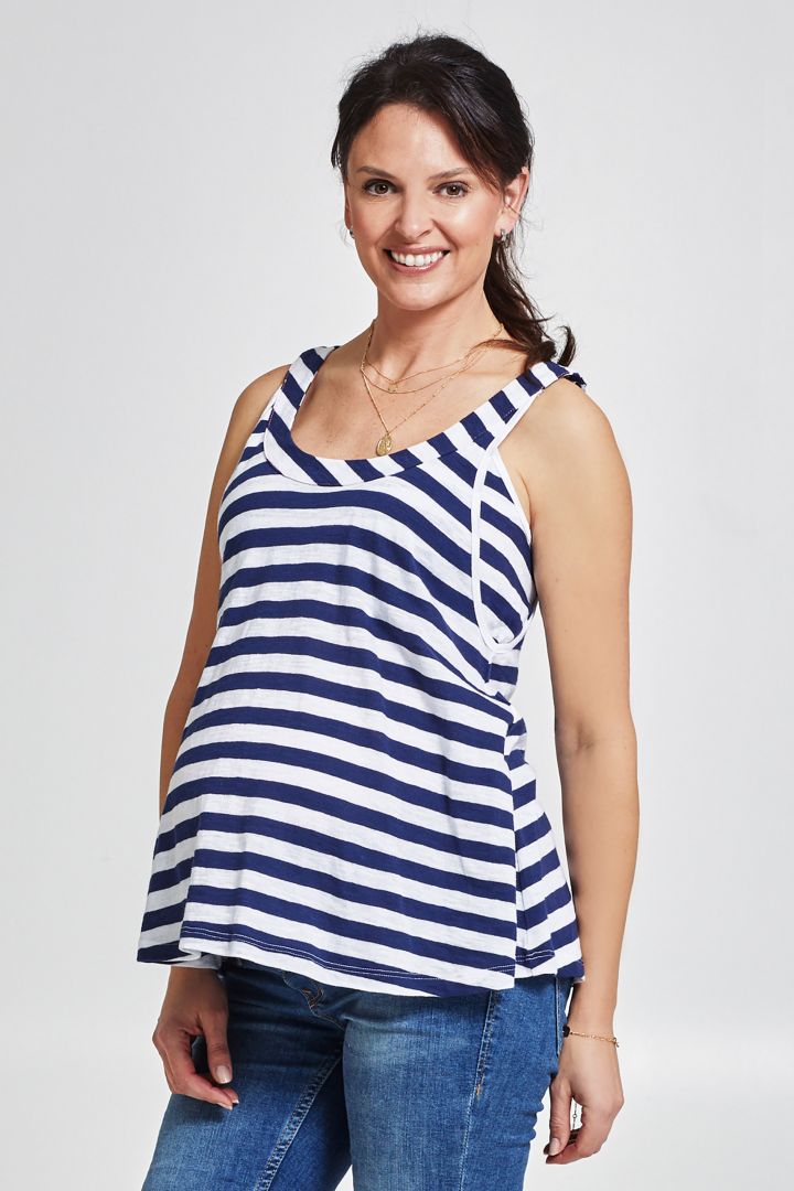 Organic Umstands- und Still-Top gestreift