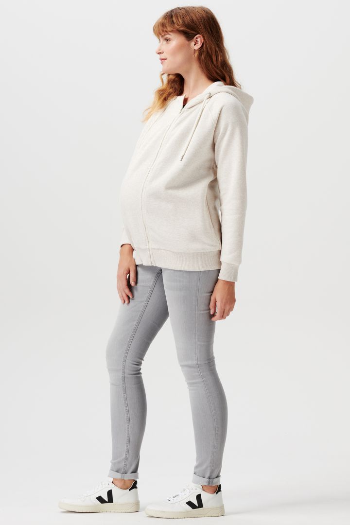 2-in-1 Umstands-Hoodie ecru