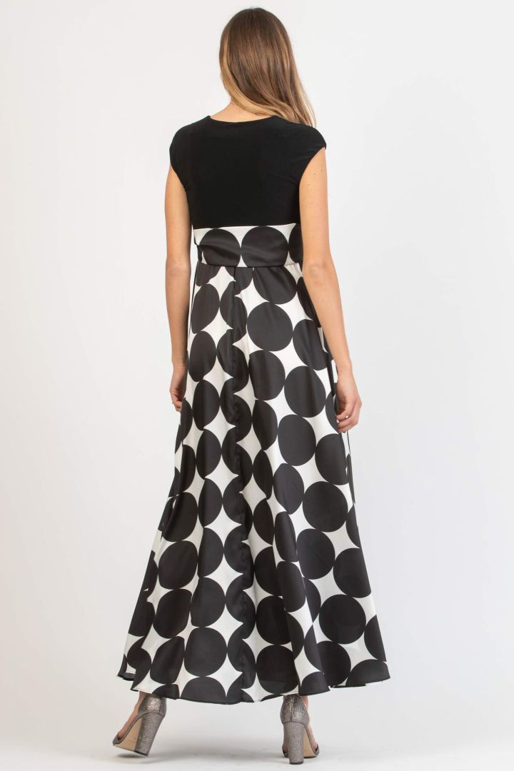 Eco Polka Dot Umstands- und Stillkleid mit Satinrock