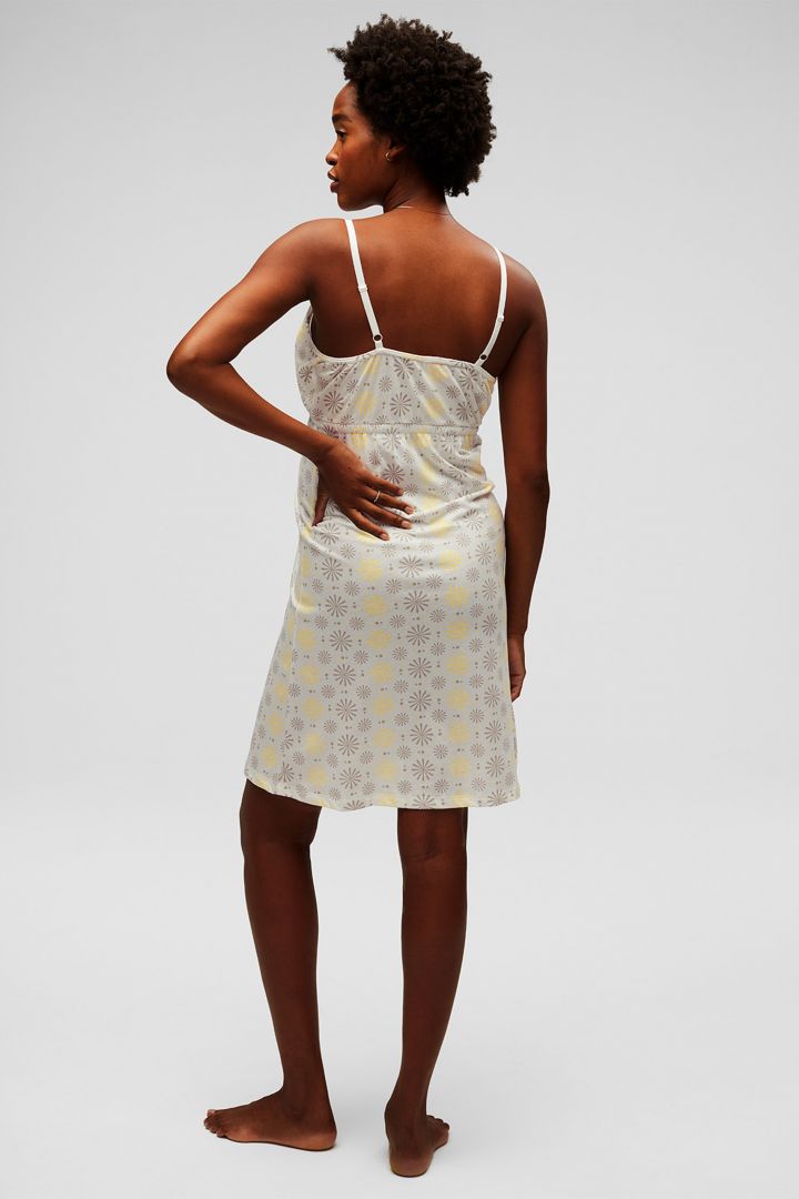 Kimono Maternity Dressing Gown with Lace coral pink