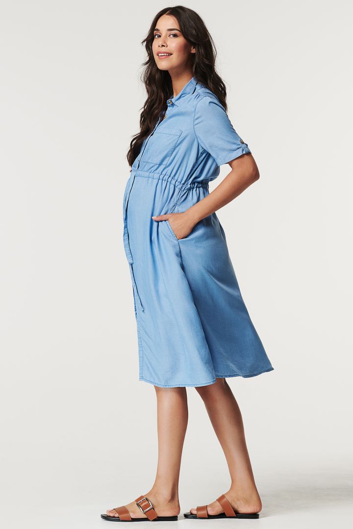 Tencel Maternity and Nursind Shirt Blouse Dress
