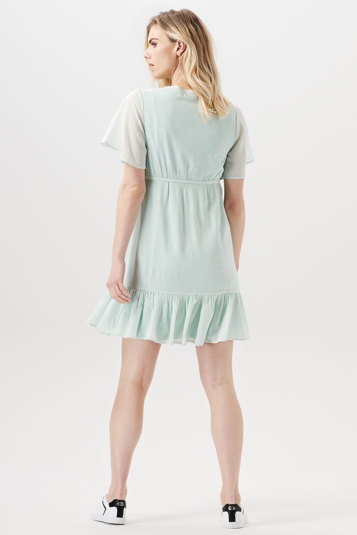 Eco Maternity Dress with Cap Sleeves mint