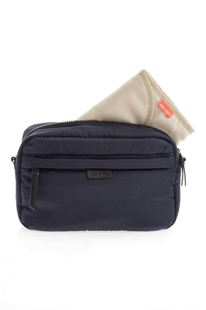 Crossbody Wickeltasche aus Nylon dunkelblau