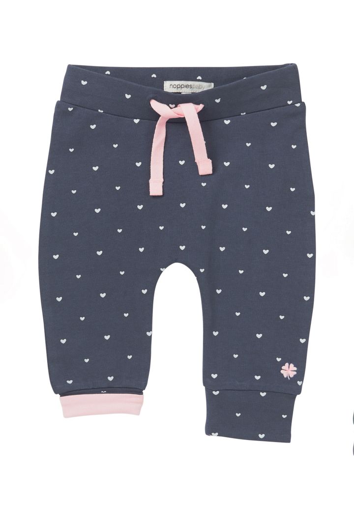 Organic Babyhose mit Herzchen navy