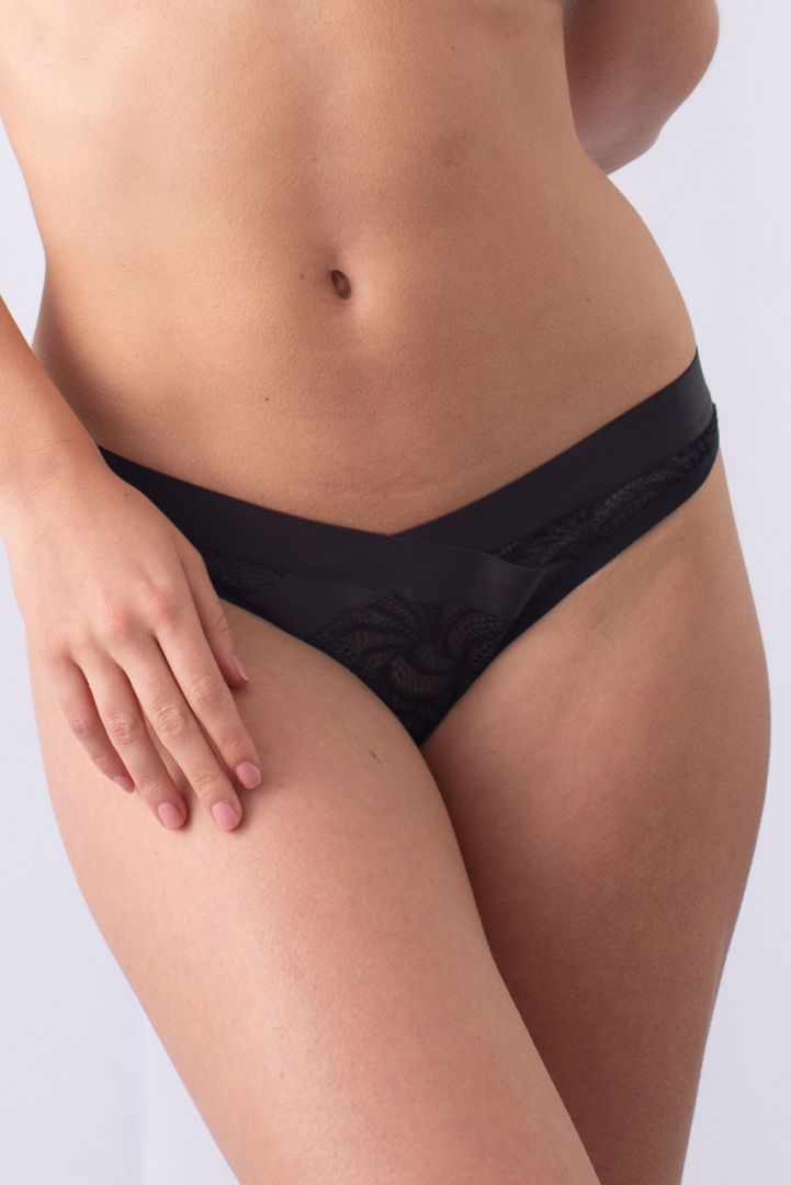 Umstandsslip aus Spitze schwarz