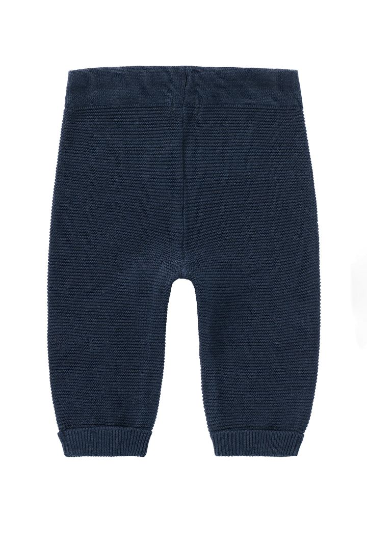 Organic Baby-Strickhose navy