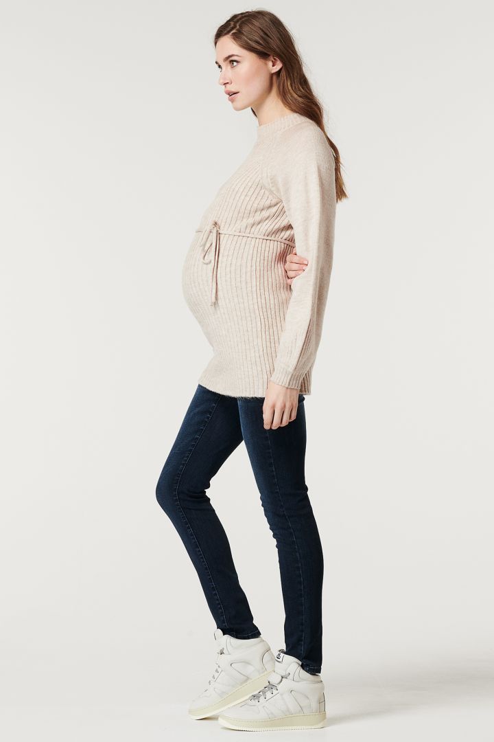 Feinstrick Umstandspullover mit Ballonärmeln