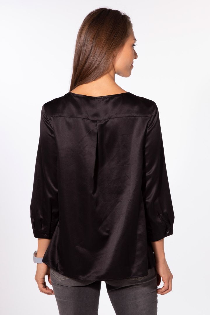 Layered maternity and nursing blouse