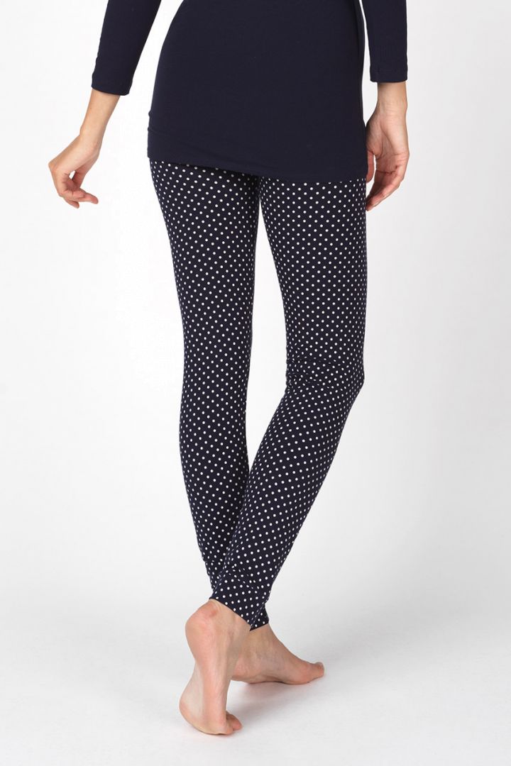 Umstandsleggings aus Bio-Baumwolle mit Punkte Print