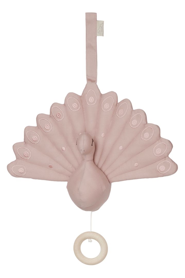 Organic Spieluhr Pfau rosa