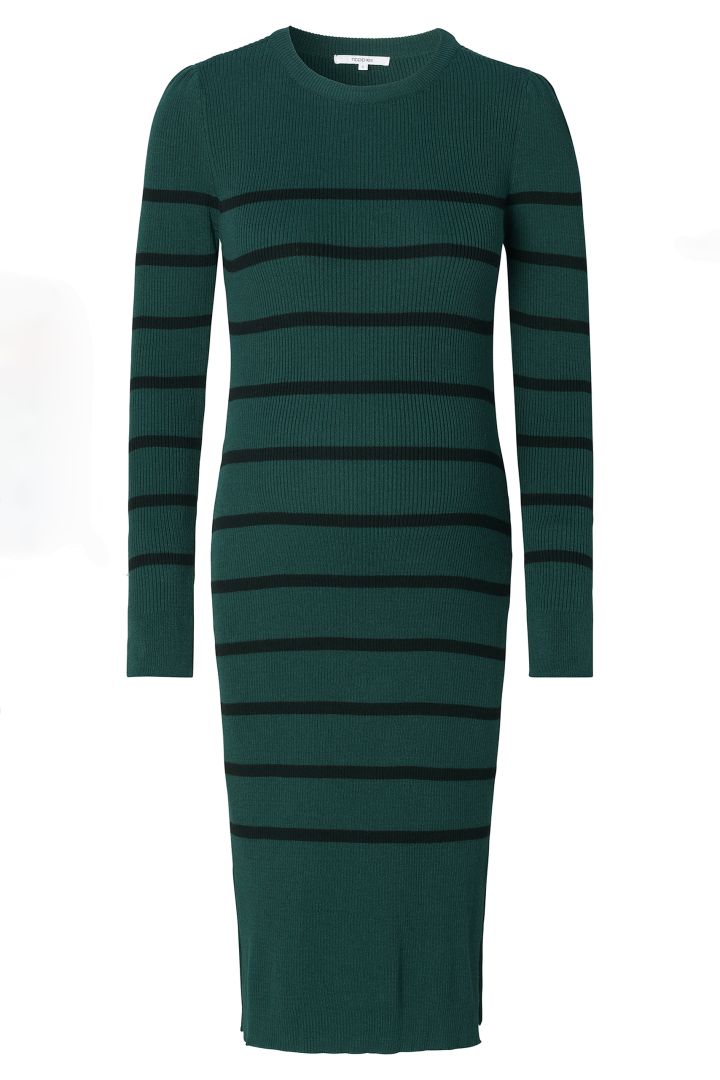 Umstands-Strickkleid gestreift