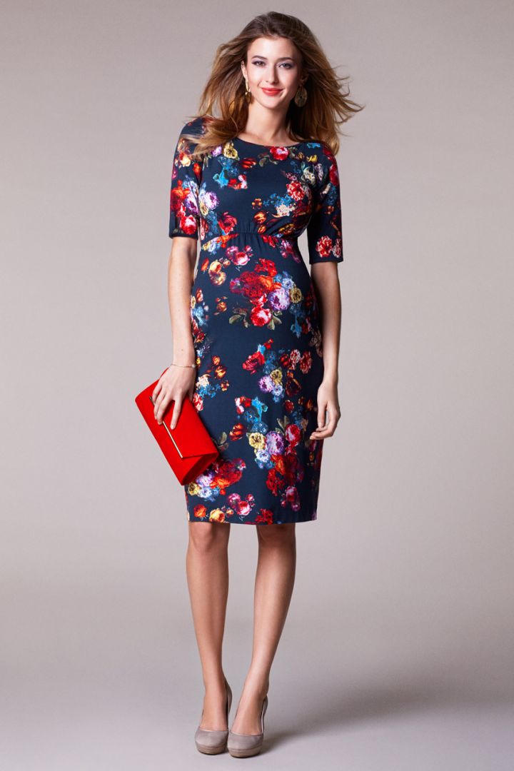 Midnight Garden maternity shift dress