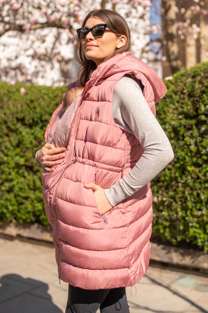 Eco Maternity and Babywearing Vest pink