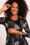Vorschau: Midi Umstands- und Stillkleid mit Blätter Print