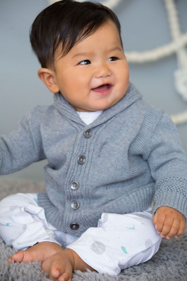 Cardigan with a shawl collar