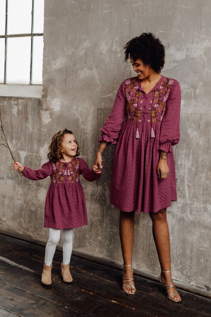 Maternity and nursing tunic dress cliff rose