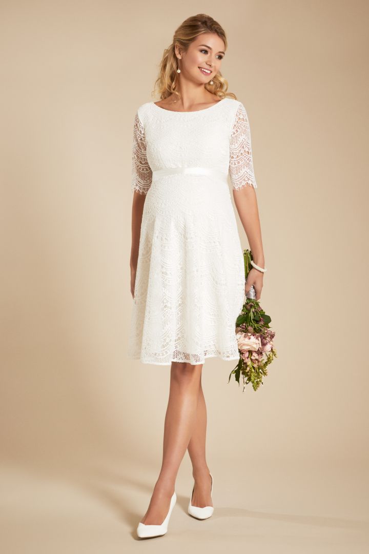 A-Line Maternity Wedding Dress with Back Cut-Out