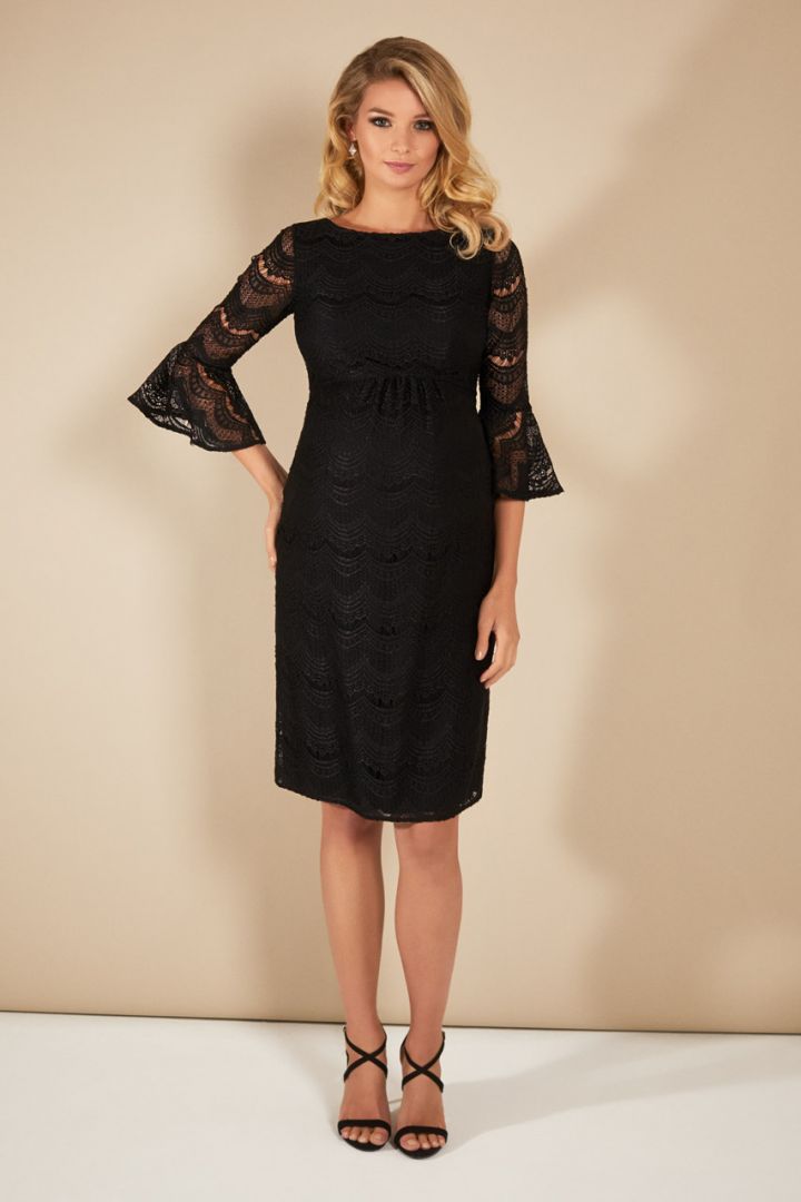 Maternity lace dress with bell sleeves