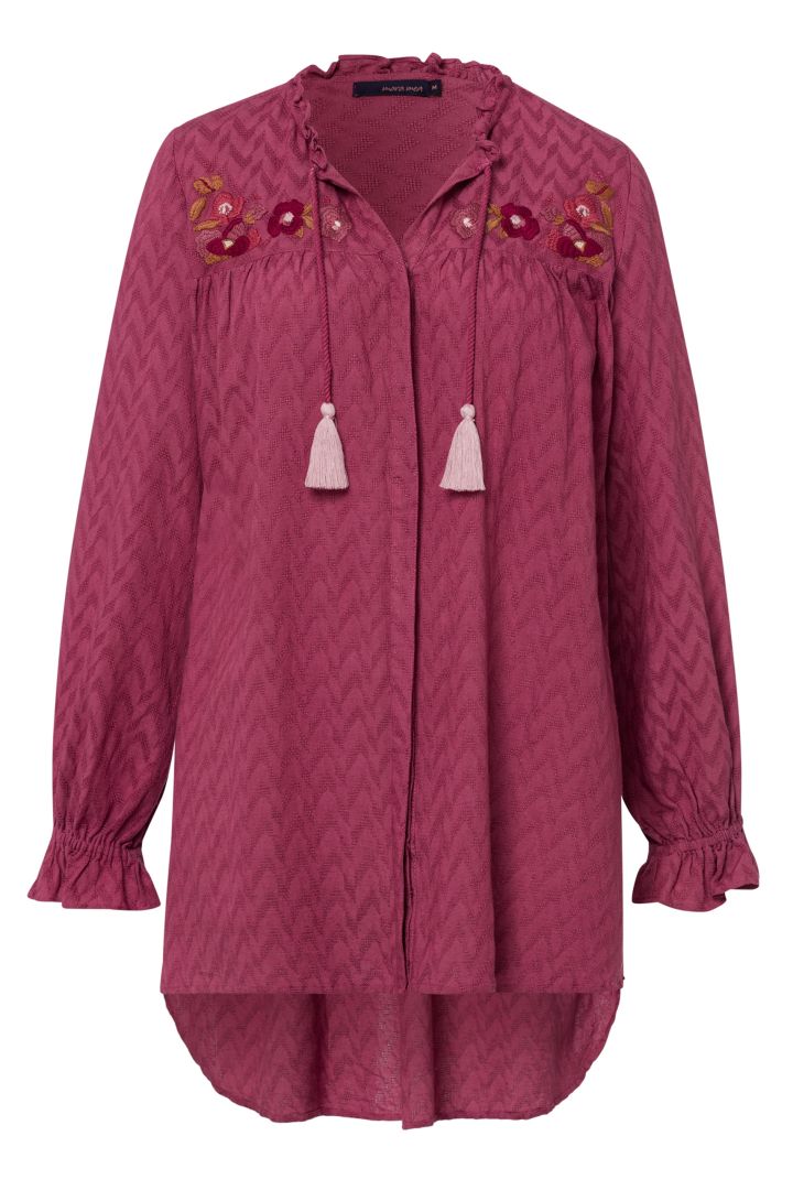 Umstands- und Still-Tunika mit Quasten berry