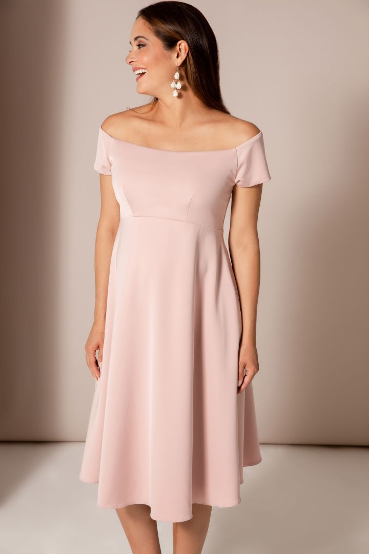 Umstandskleid mit U-Boot Ausschnitt Mellow Rose