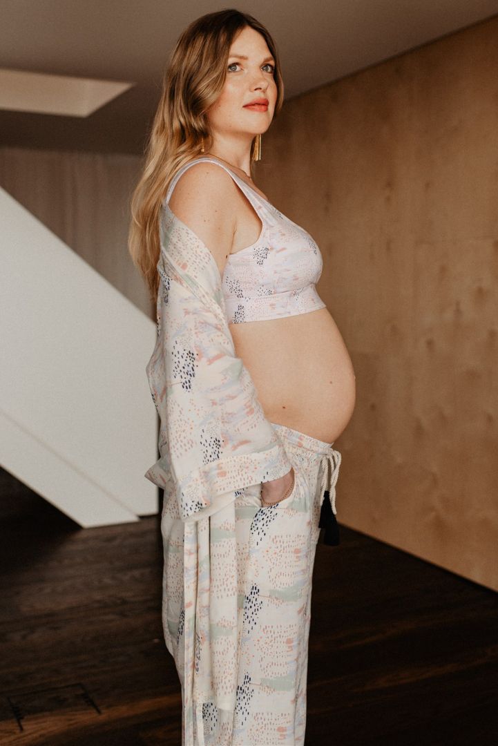 Umstandshose mit Quastengürtel Iced Art