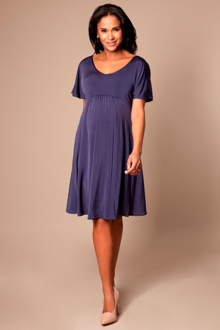 Kimono maternity dress with open back