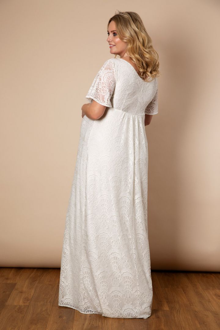 Plus Size Umstandsbrautkleid mit Kimonoärmeln