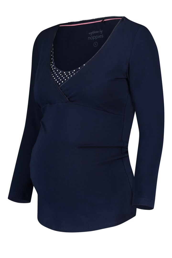 Umstands- und Stillshirt aus Bio-Baumwolle mit 7/8 Ärmeln