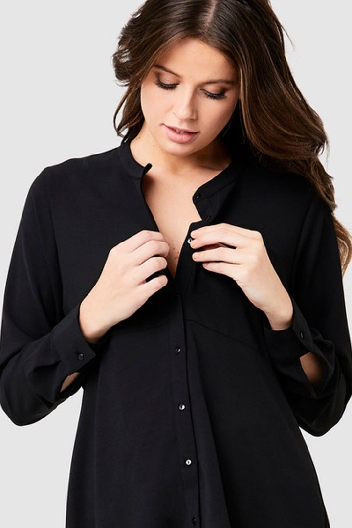 Peplum Maternity and Nursing blouse black