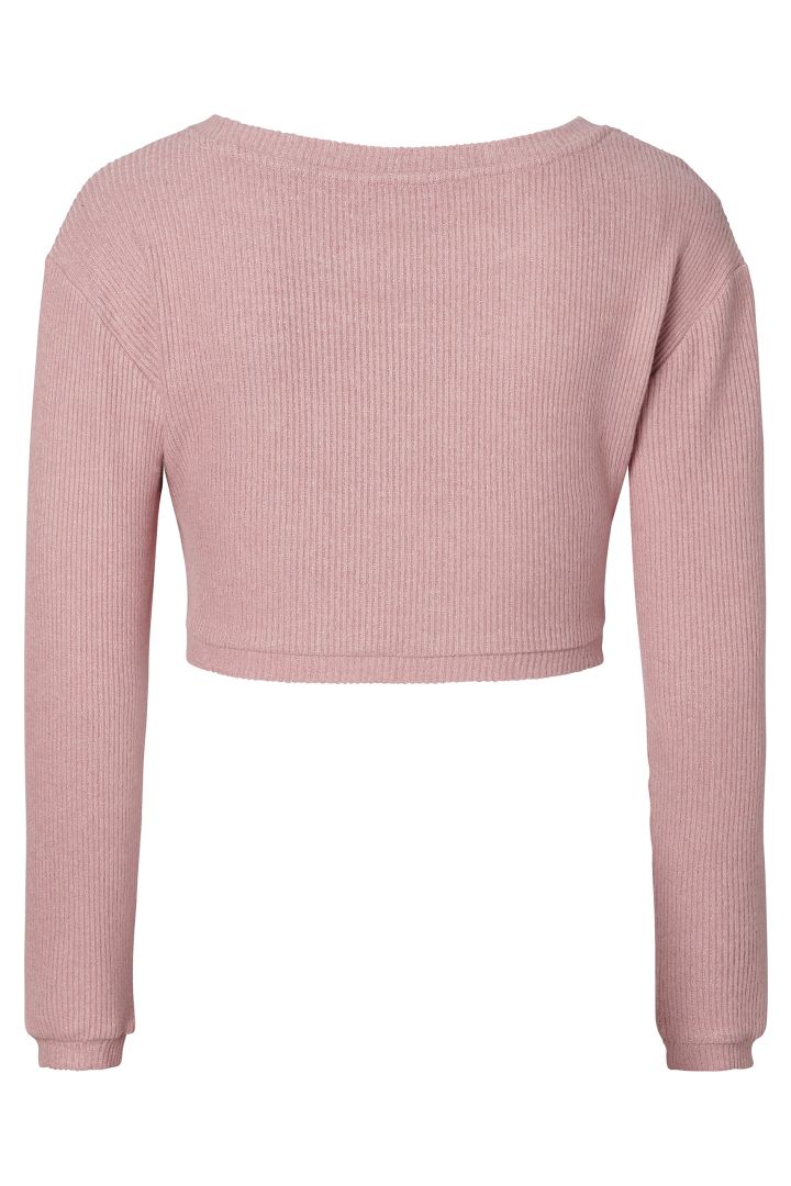 Ecovero Cropped Rib Maternity Shirt pink