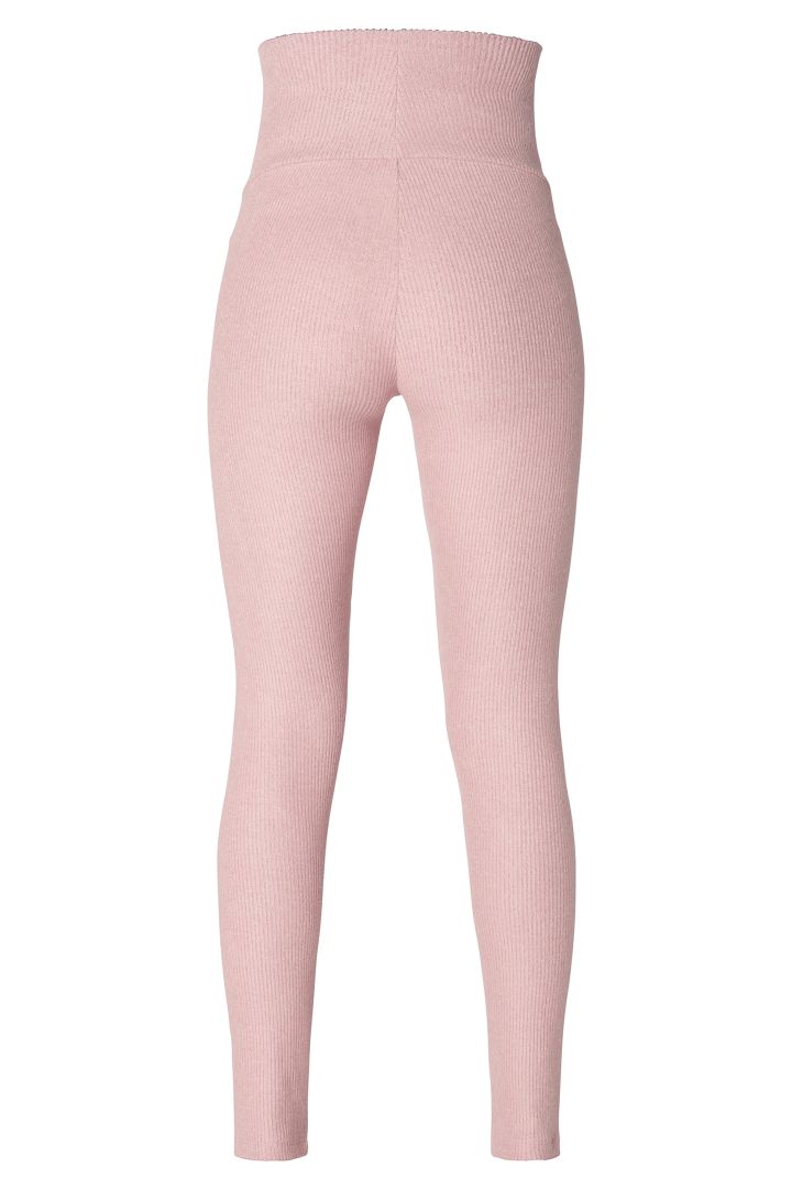 Ecovero Rippstrick Umstandsleggings rosa