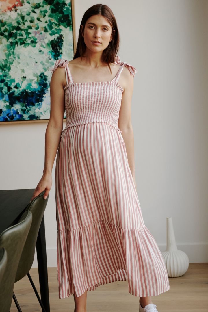 Maternity Dress with Stripes
