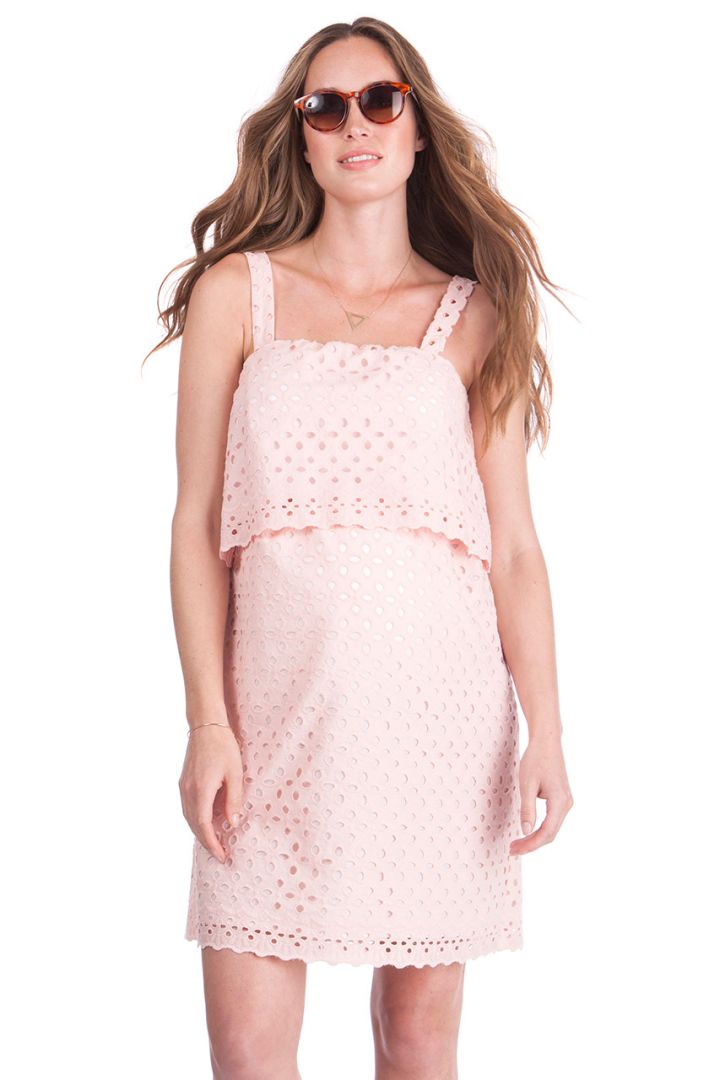 Layered Umstands- und Stillkleid mit Cut-Outs